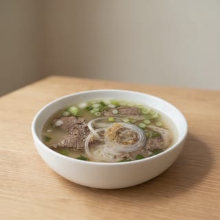 Sliced eye round pho