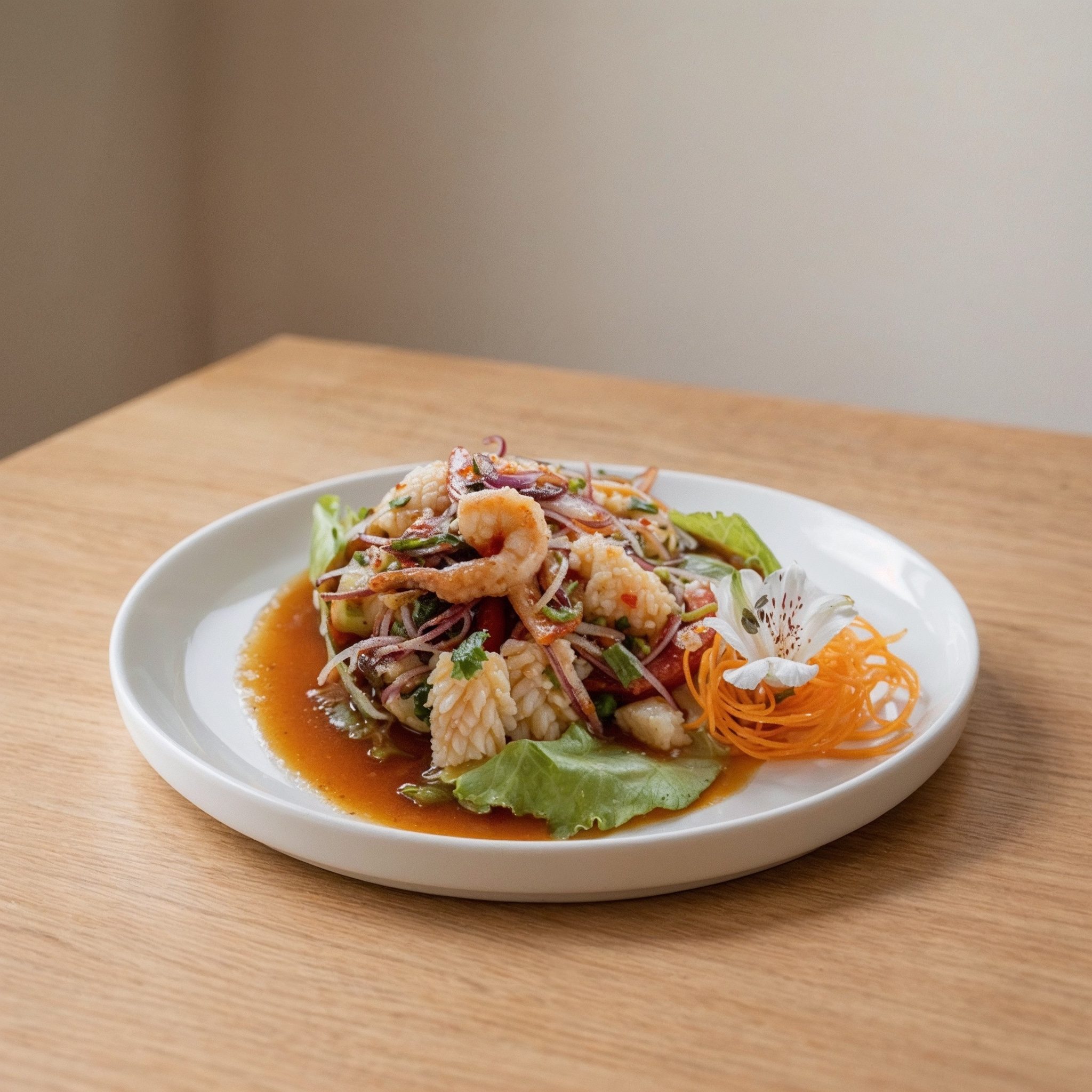 Yum talay (seafood).