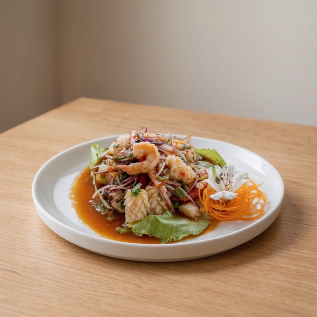 Yum talay (seafood).